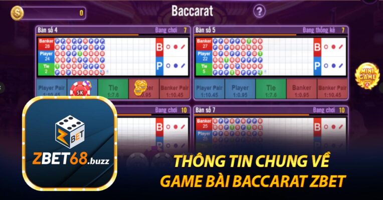 Thông tin chung về game bài Baccarat Zbet