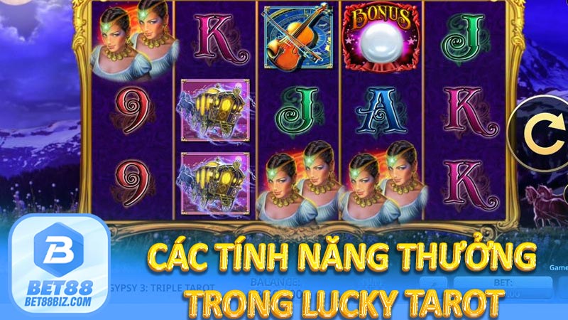 Các tính năng thưởng trong Lucky Tarot